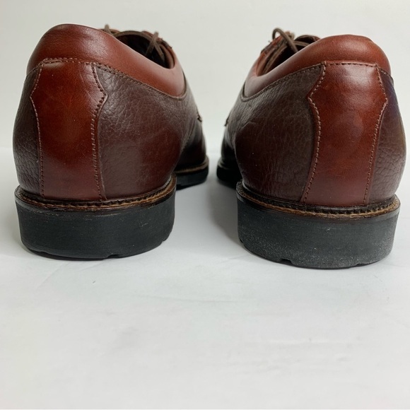 Neil M. 2 Tone Brown Oxford Pebble Leather Lace Removable Insole Shoes Size 12E3 - Picture 6 of 12